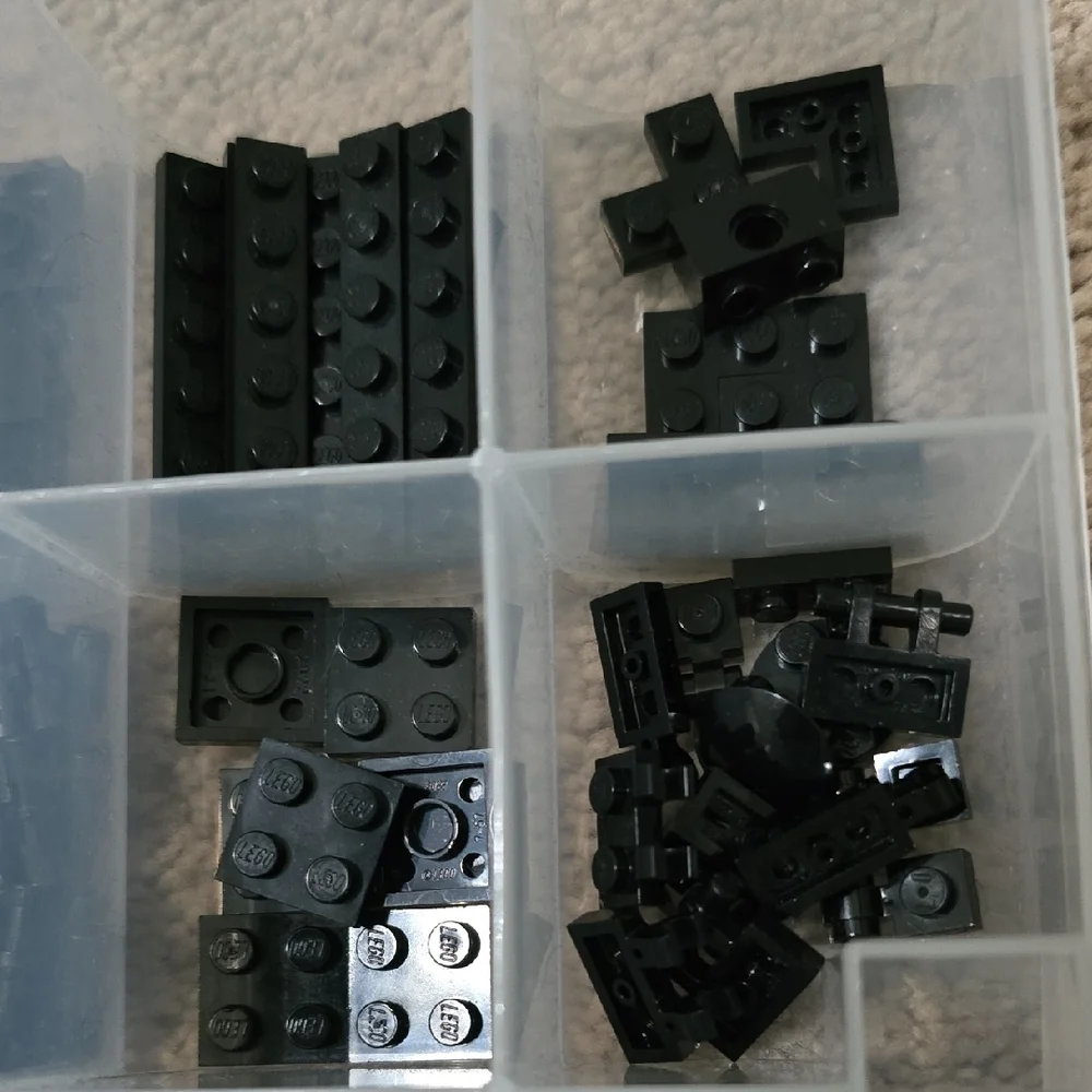 LEGO Bundle of Black Building Block Set with 2 Storage Containers
